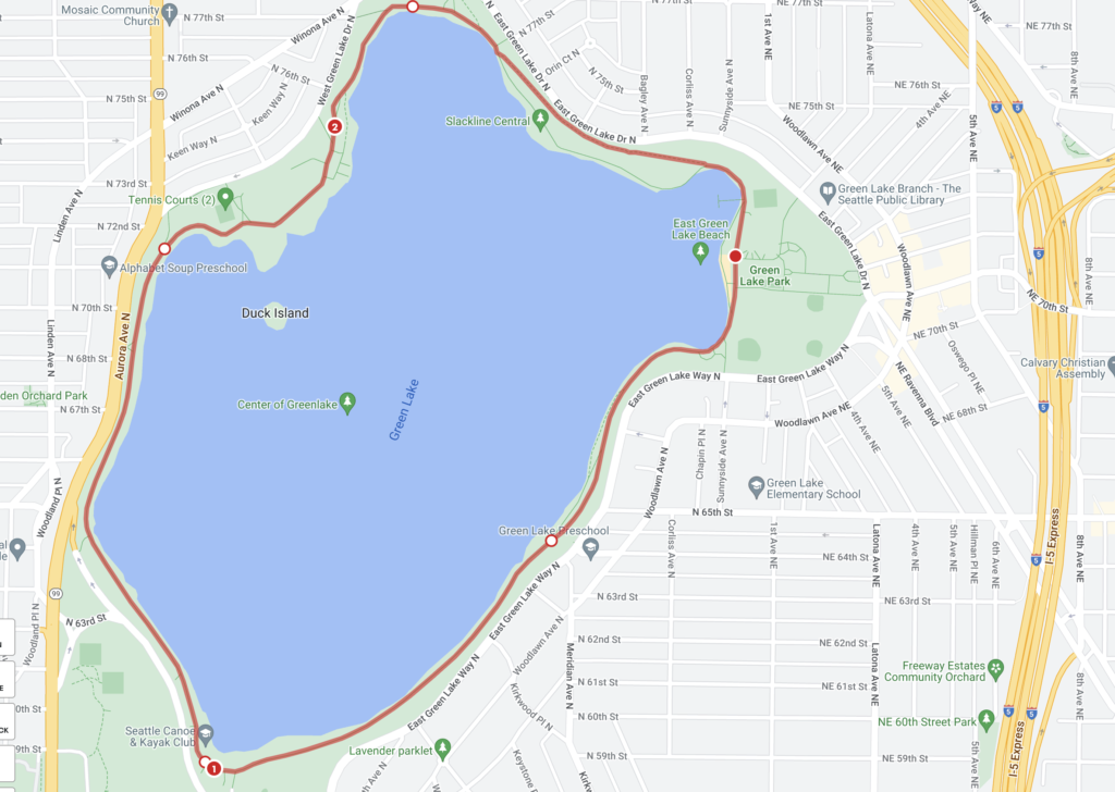 Green Lake Running Route