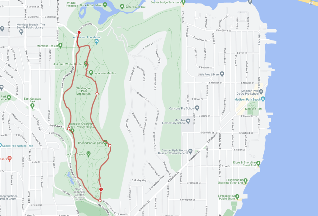 Seattle Arboretum Running Routes