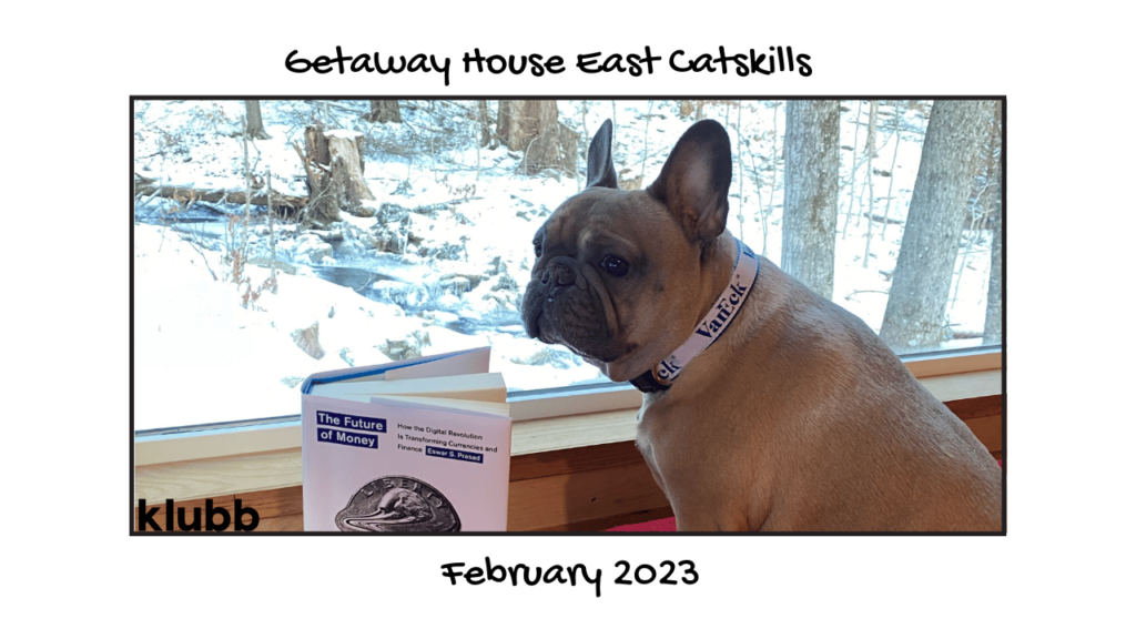 Gustav reading at getaway house