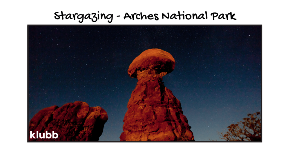 stargazing at arches national park
