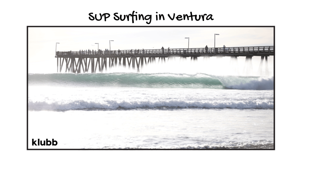 sup surfing in ventura