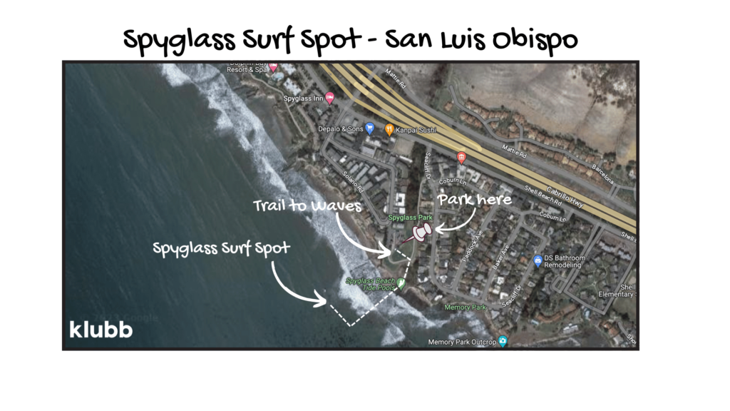 spyglass surf spot san luis obispo