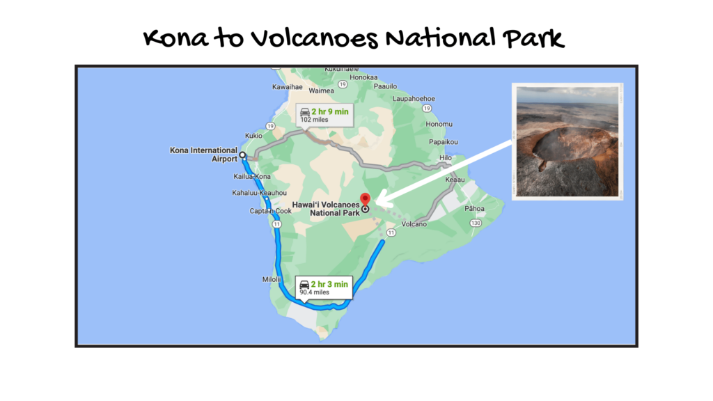 Kona to Volcanoes National Park 